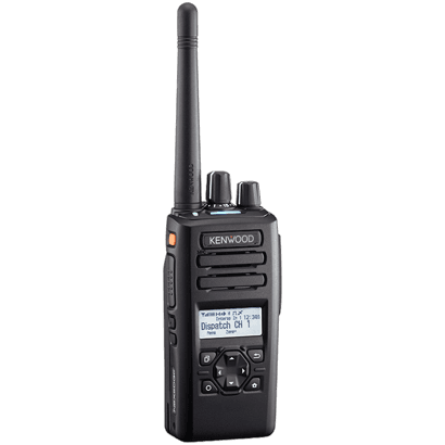 Kenwood's NX3300E2 tilted front angle